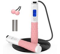 Corde à Sauter Sport, Te-Rich Corde à Sauter Sans Fil avec Compteur, Jump Rope 3M Réglable avec Roulements à Billes en Acier, Poignées Antidérapantes pour Adulte/Enfant/Fitness/Crossfit/Boxe/Gym