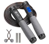 Corde à Sauter Sport, Te-Rich Corde à Sauter Sans Fil avec Compteur, Jump Rope 3M Réglable avec Roulements à Billes en Acier, Poignées Antidérapantes pour Adulte/Enfant/Fitness/Crossfit/Boxe/Gym