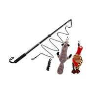 Corde à taquiner pour Chien avec Tige Extensible et Nylon de sécurité pour Jeu interactif Teaser interactif pour Animaux de Compagnie