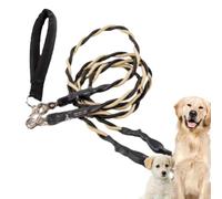 Corde à Tresser pour Grand Chien - Corde de Traction Double pour Chiot - Accessoire Solide Confortable pour Promenades Sécurité Améliorée Entraînement Extérieur Plage Parc