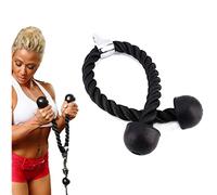 Corde à Triceps 70 cm Poulie Musculation Corde en Nylon avec revêtement Robuste Extrémités en Caoutchouc Solide Câble de Fixation antidérapant pour Biceps Dos épaules