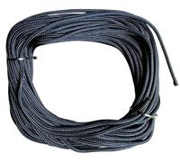 Corde à voile en polyester tressé double 6 mm de qualité marine (bleu marine, 20 mètres)