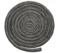 Corde anti-feu noire durable pour joint de porte de brûleur à bûches, 25 mm, 2 m de long