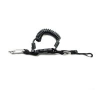 Corde anti-perte pour caméra de plongée avec extension élastique, en acier inoxydable 316 pour une utilisation à long terme (noir)