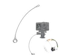 Corde anti-perte pour caméra de sport DJI/Action/Shadowstone X4/GO3S - Corde de sécurité en métal pour caméra d'action - Fil d'acier durable - Clip en métal sécurisé - Accessoires polyvalents et