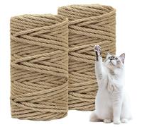 Corde Arbre à Chat 8 mm, Corde de Jute 8 mm x 100 m, Corde à griffer, Corde en Chanvre, Accessoire pour Chat, Corde à griffer, Corde en sisal, 2 Pièces de 50m