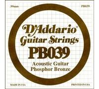 D'Addario Corde pour guitare acoustique PB039 – Filée bronze phosphoreux Calibre .039