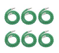 Corde Barriere Corde De Contrôle Des Foules Verte 8, 6, 4, Lot De 2, Corde Torsadée De 3,2 Cm, Pour Barrière De File D'attente, Pour Entrée De Parc De Musée Intérieur Et Extérieur(6 pack,160cm(63 in))