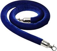 Corde Barrière de Sécurité, Système de Guidage avec Argent Crochets, Corde de Velours for Diviseur de File D'attente, Corde Barriere en Velours Bleu, Barrière Corde for Poteau de Separation ( Color :