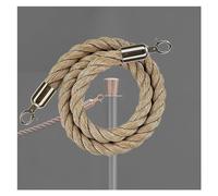 Corde barrière File d'attente, Corde Chanvre tressée 1,5 m (5 pi), Corde Poteau contrôle des foules, 2, 5, 6, 13 pi, Cordes barrière torsadées avec Crochets Or Noir, événements, Clubs, hôtels, banq