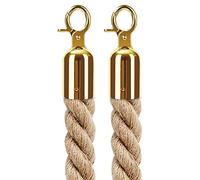 Corde Barriere Torsadé Cordon De Contrôle Des Foules, Nouveau Séparateur De File D'attente Pour Les Restaurants Corde Pour Chandelles VIP, Pour Les Guichets D'exposition De Mariage ( Color : Gold hook