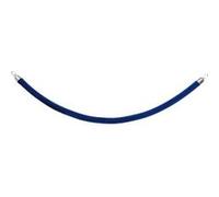 Corde bleue en velours pour poteaux d'accueil chromé 1,5m Bleu G