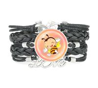 Corde,Brillant,Dessin Animé,Abeille,Diffraction,Ajustable,Cuir,Tressé,Bra | Multistrat,Punk,Bracelet,Fait main,Offre,Bangle,Accessoire,Amie,Amoureux,Ethnique,Amitié,Anniversaire,Noël,Musique,Art