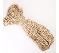 Corde Chanvre Tressée 5m Ruban Autocollant DIY | pour fibre naturelle, texture rustique, pour facile à couper, idéal artisanat, teinture possible(C-100m)