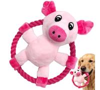 Corde Chien De Dentition En Forme D'Animal Avec Couineur | Corde à tirer pour chien Pour voyages, voiture, camping, promenades, jardin, parc, plage, extérieur