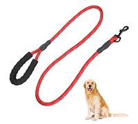 Corde Chine à tête avec Une poignée rembourrée Molle, Corde Ronde réfléchissante en Nylon Robuste (Red)