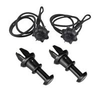 Corde Compatible avec Pour A3 8P 8V 2003-2020 Q2 Q3 F3 Q5 8R Arrière Coffre Cargo Étagère À Colis Cordes Clips Support Pivot Cordon Cintre 1K6863447A, 1M6867574A(2 Clips 2 Cords)