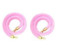 Corde, corde de poteau, corde de poteau en velours, lot de 2 cordes de barrière de contrôle des foules avec mousquetons for poteaux,séparateur de file d'attente(3.3ft/100cm)