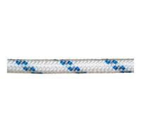 Corde - Corde en Polyester tressée en Blanc et Bleu, diamètre de 5 mm, Longueur de 200 m, Robuste et Durable pour de Multiples utilisations.