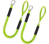 Corde d'amarrage élastique pour bateau, 60 cm, avec crochet, résistance à la traction de 828 kg, pour VTT, bateaux et camionnettes, 2 mousquetons-vert vert G