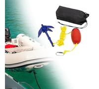 Corde d'ancrage, Ancre de bateau à grappin pliante avec corde de 5M, ancre marine pliante,Multi-usages