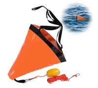 Corde d'ancrage, Drogue d'ancre de mer Chaussette dérive 19 "/24"/42 "/53 Pouces avec la Boule bouée Ligne Corde remorquage 30 Pieds for pêche à traîne Bateau(L)