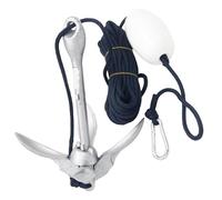 Corde d'ancrage, Kit d'ancrage à grappin pliant, 1.5kg, for canoës, Jet-Skis, accessoires d'ancrage pliants de 3,5lb avec crochets,Multi-usages