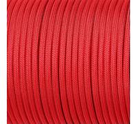 Corde d'arrimage, 550 Paracord 7 brins 4mm corde multicolore 5-30M bricolage Camping survie(Red,30M)