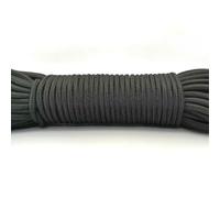 Corde d'arrimage, Corde paracorde multicolore de 550 lb, 3 mm, 28 à 100 pieds(Black,49ft(15m))
