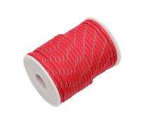 Corde d'arrimage, Paracorde Réfléchissante 550 LB 7 Noyaux 4mm Multicolore 31-100M(Fang Red,31M)