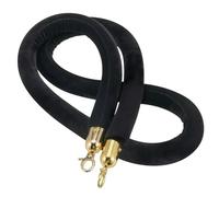 corde de balisage, Corde de chandelier en velours avec crochet doré for le contrôle des foules, multicolore, 3 à 6 pieds(Black,5ft/155cm)