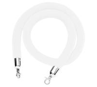 corde de balisage, Corde de chandelier en velours multicolore for le contrôle des foules 90-185 cm(White,4.9ft/150cm)