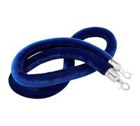 corde de balisage, Corde en velours avec crochets argentés for contrôle des foules multicolore 100-185 cm(Blue,4.9ft/150cm)