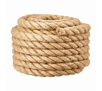 Corde de barrière 16mm pour Main Courante d'escalier/Garde-Corps de Balcon, Ficelle pour remorqueur de la Guerre, balançoires, Navire et Levage, Bataille et Escalade de Gymnase, 16mm*30m, Beige