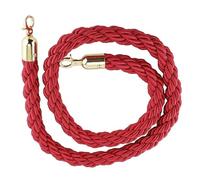 Corde de Barrière 1m 2m 3m 4m 5m De Longueur Barrière De Cordes De Poteau De Contrôle Des Foules En Chanvre Torsadé Rouge Avec Crochets Dorés, Corde De Séparation De File D'attente ( Color : Set of 1