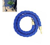 Corde de Barrière Corde de Poteau Bleue pour Le Contrôle Des Foules, Barrières de Sécurité en Corde avec Crochet Poli, Cordes Tressées Suspendues VIP, Corde Torsadée Décorative pour Salle de Cinéma(Go