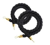 Corde de barrière Cordes torsadées Braided Hemp Rope Barrier White Silver 0.9-3m Pack Of 2(D,1.5M/5Ft)