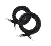 Corde de barrière Cordes torsadées Braided Hemp Rope Barrier White Silver 0.9-3m Pack Of 2(Sier,1.5M/5Ft)