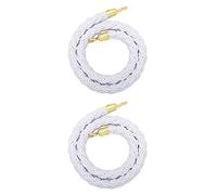 Corde de barrière Cordes torsadées Crowd Control Barrier Rope Multicolor 0.6-3m 2 Pack(White,3.3ft/100cm)
