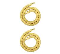 Corde de barrière Cordes torsadées Crowd Control Barrier Rope Multicolor 0.6-3m 2 Pack(Yellow,10ft/305cm)