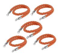 Corde de barrière Cordes torsadées Crowd Control Braided Hemp Rope Barrier with Hooks Multicolor 2ft-13ft 5pcs(Orange,12ft/360cm)
