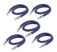 Corde de barrière Cordes torsadées Crowd Control Braided Hemp Rope Barrier with Hooks Multicolor 2ft-13ft 5pcs(Blue B,4.9ft/150cm)