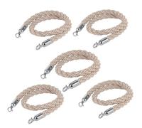 Corde de barrière Cordes torsadées Crowd Control Braided Hemp Rope Barrier with Hooks Multicolor 2ft-13ft 5pcs(Champagne,8ft/245cm)