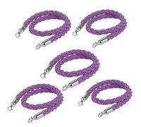 Corde de barrière Cordes torsadées Crowd Control Braided Hemp Rope Barrier with Hooks Multicolor 2ft-13ft 5pcs(Purple,10ft/305cm)