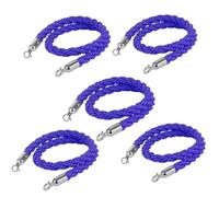 Corde de barrière Cordes torsadées Crowd Control Braided Hemp Rope Barrier with Hooks Multicolor 2ft-13ft 5pcs(Blue a,5ft/155cm)