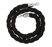 Corde de barrière Cordes torsadées Linen Stanchion Barrier Rope For Crowd Control With Silver And Gold Hooks 2-10ft(Silver Hooks,4.9ft/150cm)