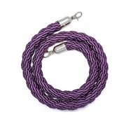 Corde de barrière Cordes torsadées Twisted Hemp Queue Rope Crowd Control Barrier Multicolor 60cm-300cm With Hooks(Purple-1pcs,90Cm/3Ft)