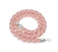 Corde de barrière Cordes torsadées Twisted Hemp Queue Rope Crowd Control Barrier Multicolor 60cm-300cm With Hooks(Pink-1pcs,150Cm/5Ft)