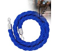Corde De Barrière De 1/1.5/2/2.5/3M, 5 Couleurs, Avec Crochet For Poteaux, Supports, Séparateur De File D'attente, Contrôle Des Foules Dans Les Hôtels, Crochet Argenté(Blue,1.5M)