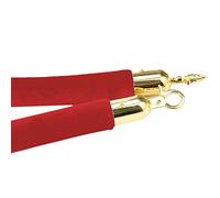 Corde de barrière de contrôle de foule, 1,7 m en velours rouge pour hôtels/théâtres, cordes pour tapis rouge, cinéma, événements de mariage, durable et élégante